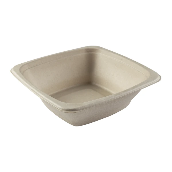 Compostable Bagasse Fiber Square Food Bowls (24oz) -
